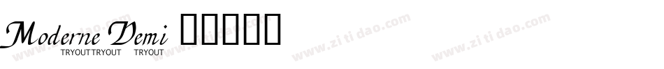 Moderne Demi字体转换